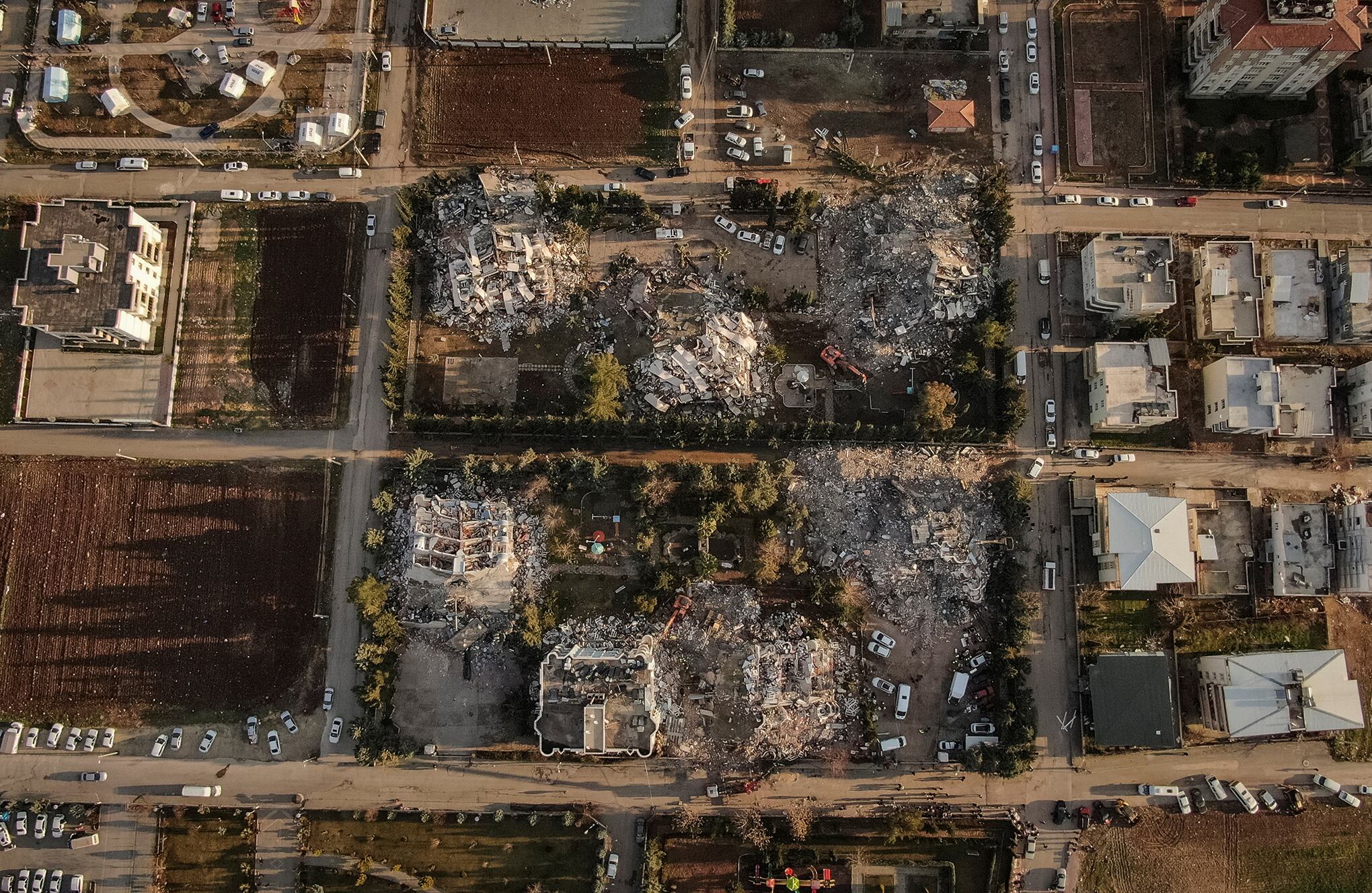 En imágenes : Vistas aéreas de las secuelas del terremoto