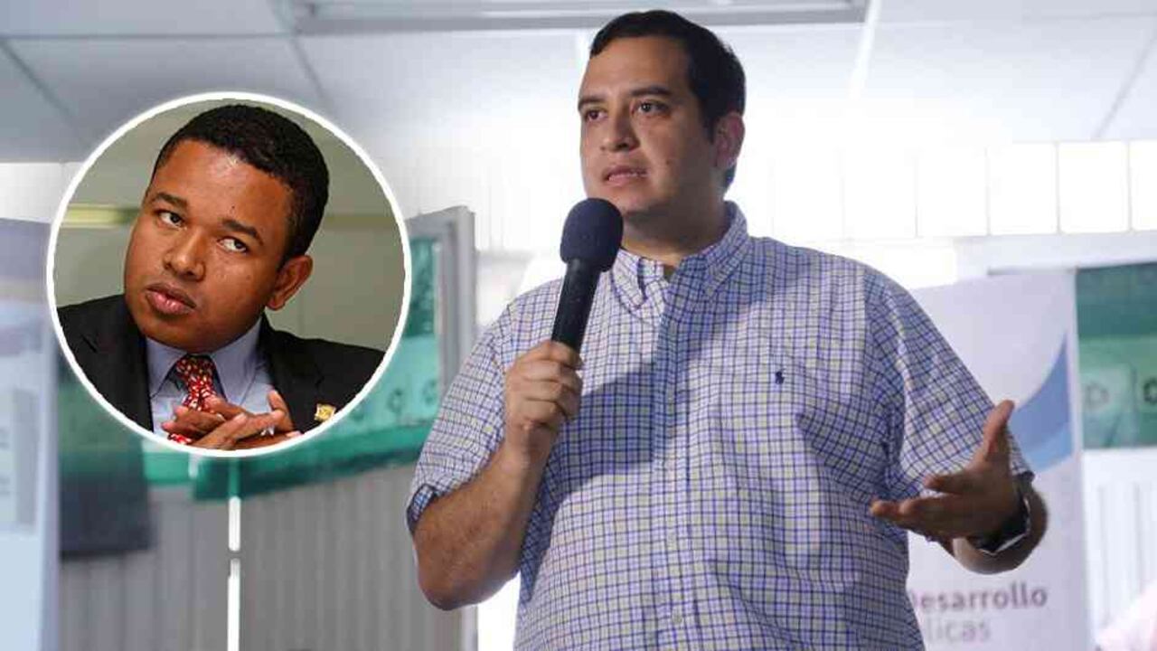 En el círculo el ex representante Yahir Acuña, junto con el alcalde de Sincelejo Jacobo Quessep.