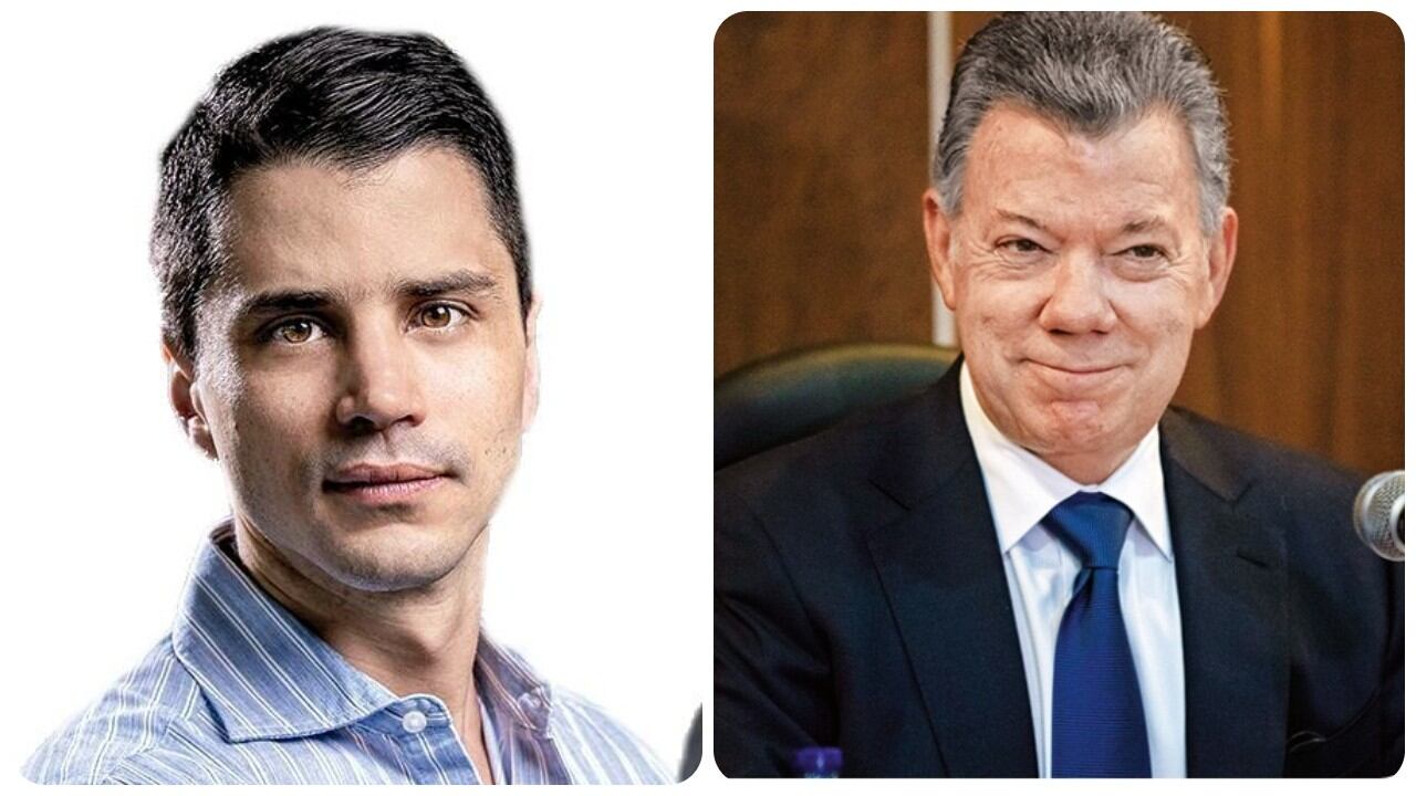 Tomás Uribe y Juan Manuel Santos.