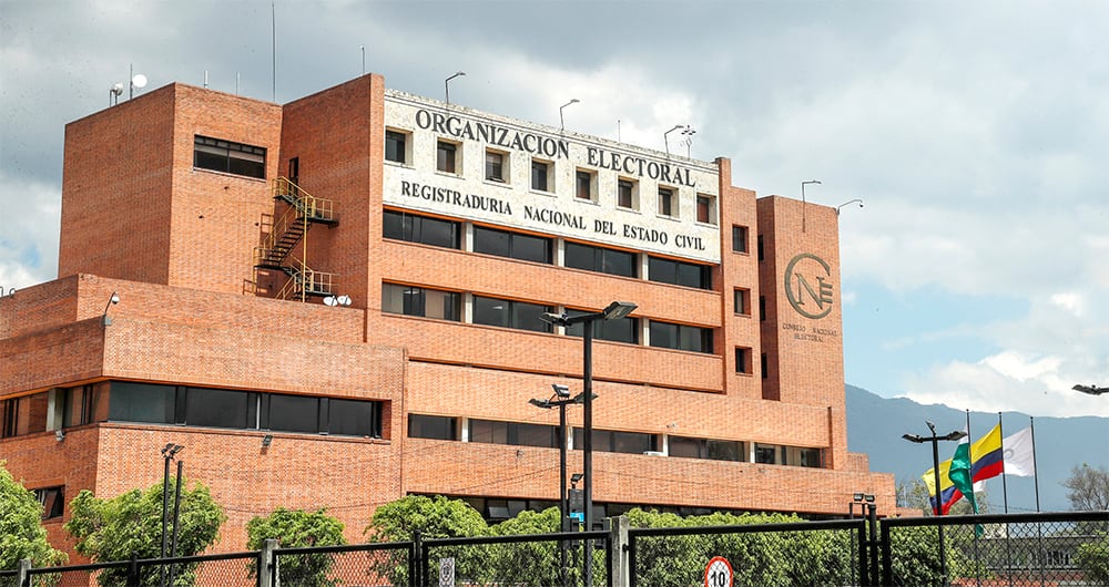 Fachada de la Registraduría Nacional