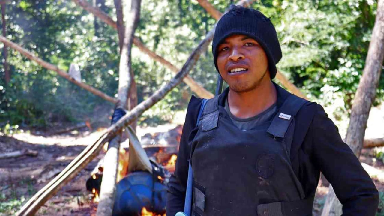 Paulo Paulino Guajajara, líder indígena asesinado en Brasil, perteneciente al grupo Guardianes del Bosque. Foto: HO / SURVIVAL INTERNATIONAL / AFP