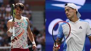 Carlos Alcaraz y Sebastián Báez en el US Open