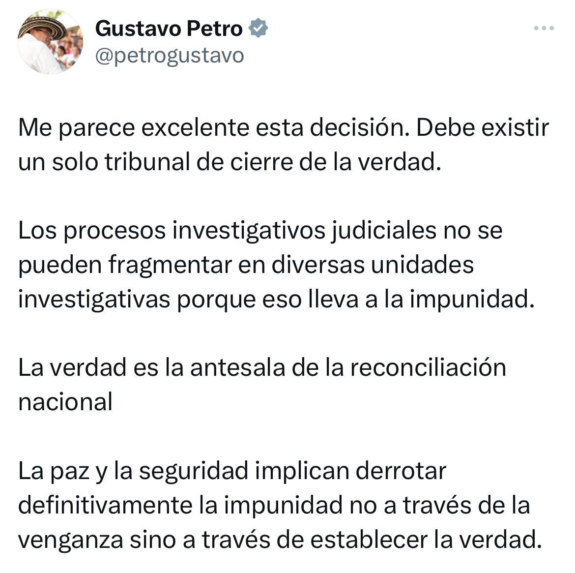 Mensaje presidente Gustavo Petro