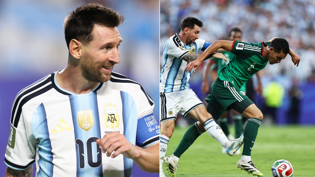 Lionel Messi se salvó de la tarjeta roja al minuto 31 contra Argelia.