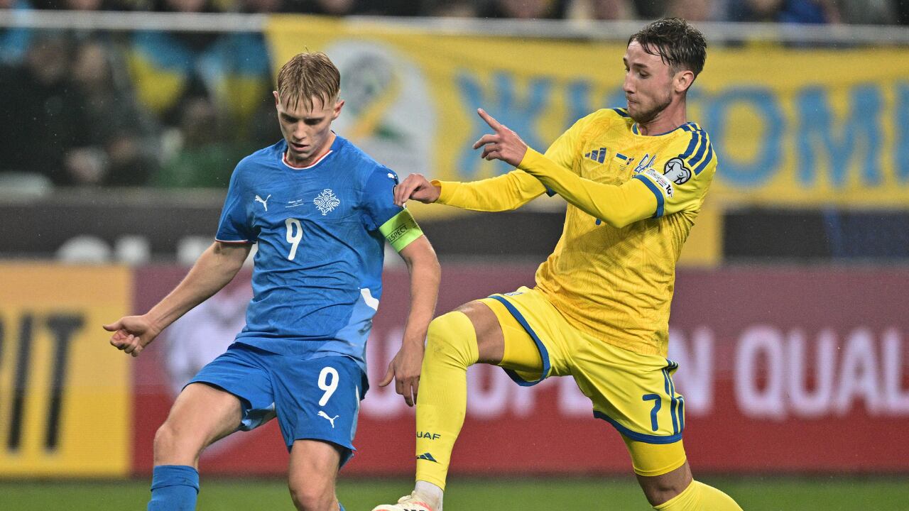 Ucrania vs. Islandia por las eliminatorias al Mundial 2026.