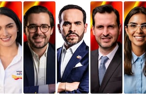 El presidente electo Abelardo De La Espriella confirmó cuatro cargos clave dentro de su despacho: (De izquierda a derecha) María Fernanda Sandoval, Nicolás Gómez, Carlos Ríos y Valerie Lafaurie.