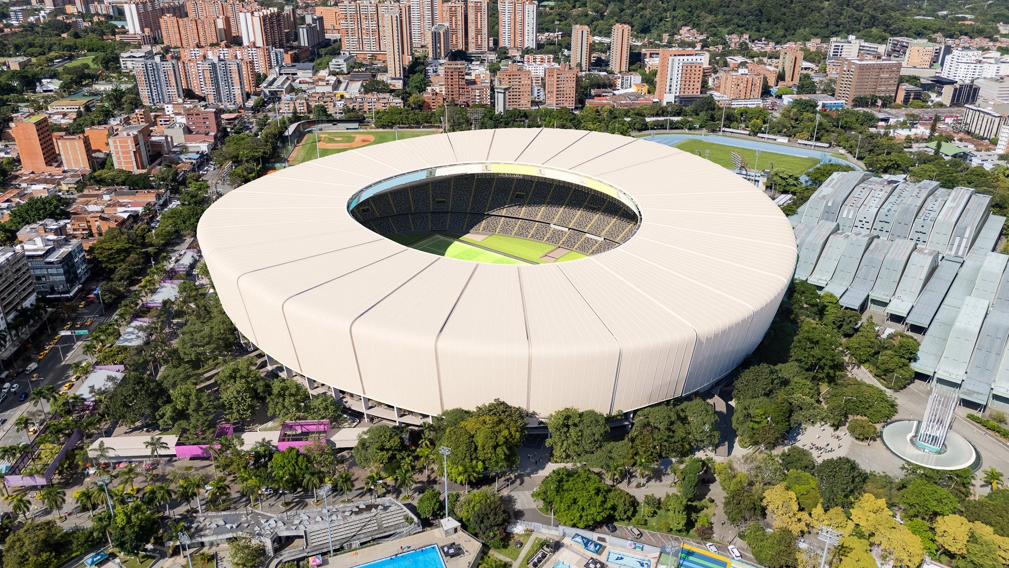 Diseño del nuevo Atanasio Girardot. Cortesía: Alcaldía de Medellín.