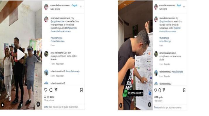 Acto de campaña a favor de la candidata al Concejo de Bucaramanga, Rosa Mabel Román Romero, por parte de Jaime Andrés Beltrán.