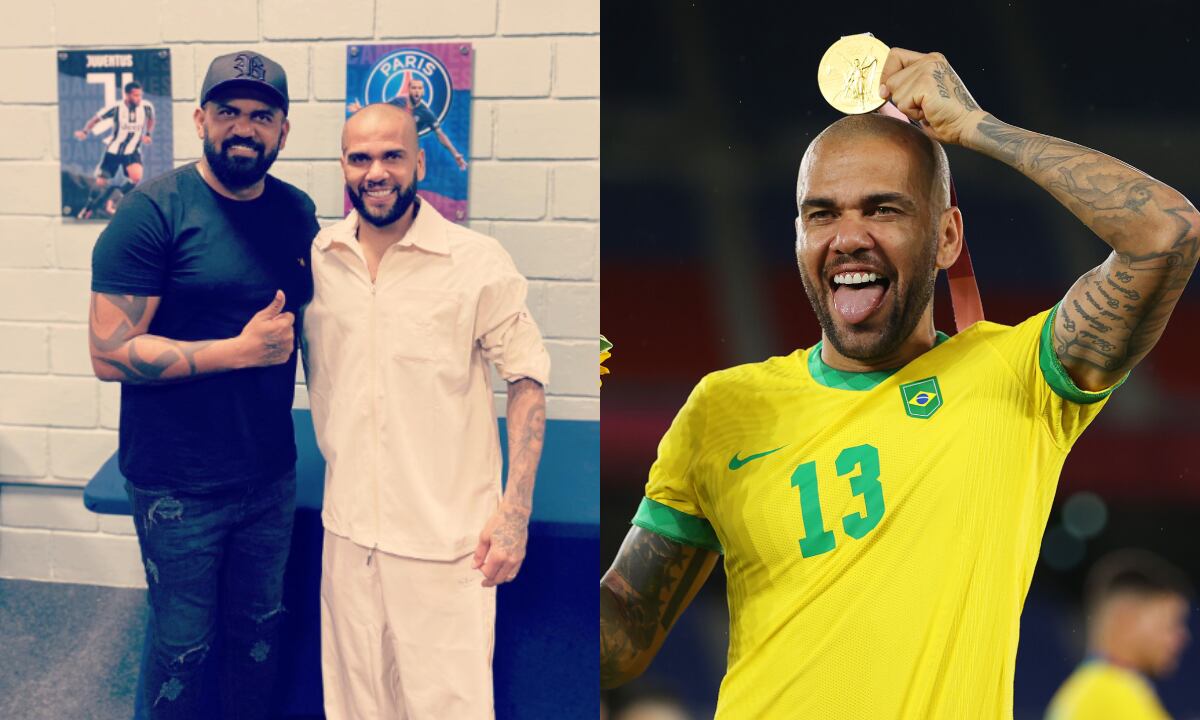 Ney Alves y Dani Alves. Foto: Instagram Ney Alves//Getty Images/Francois Nel