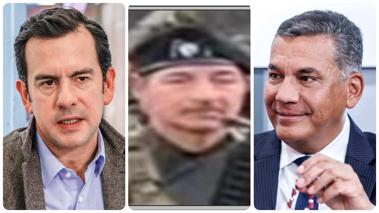 Los ministros del Interior, Rodrigo Lara, y de Defensa, Jorge Mora, reaccionaron a la neutralización de alias Robinson Gutiérrez.