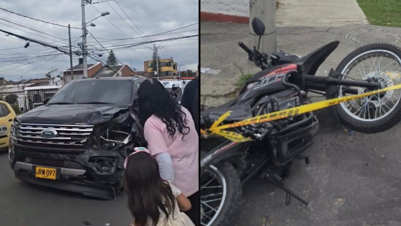 Imágenes del accidente en el barrio Modelia, en Bogotá.