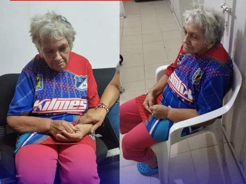 Esta es la anciana afectada.