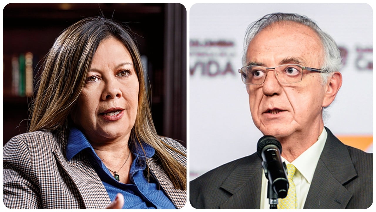 El exministro de Defensa Iván Velásquez y la fiscal general, Luz Adriana Camargo.