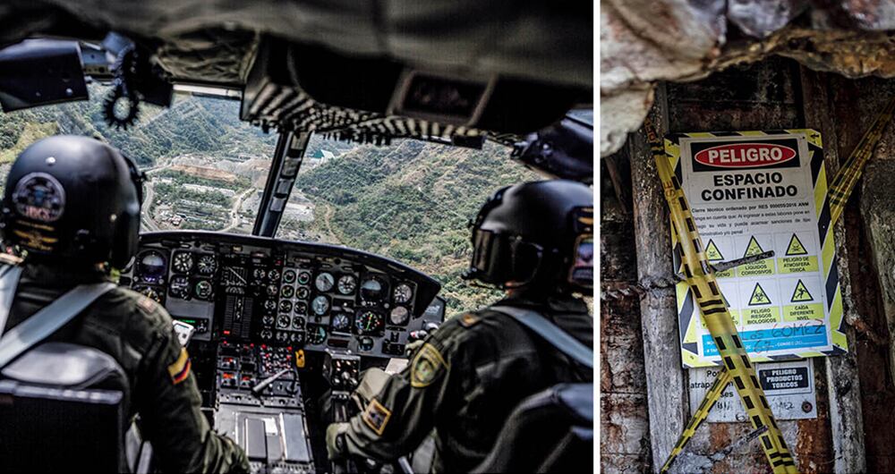 En el interior de varias casas ubicadas en la parte alta de la montaña, las autoridades han identificado túneles secretos por los que entran los mineros ilegales, y por donde ingresan los insumos y sale el oro robado.