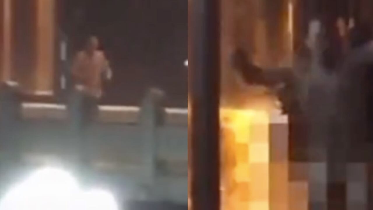 Momento exacto en que el extranjero corría por las calles de Jericó.