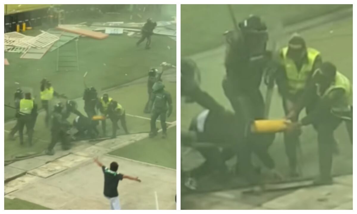 Hincha de Nacional fue detenido y golpeado con un extintor en la cabeza@