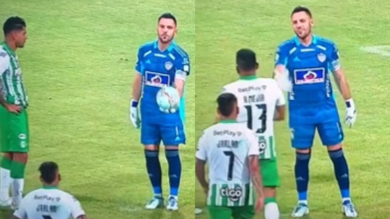 Sebastián Viera y Jarlan Barrera. Foto: Captura de pantalla Win Sports.