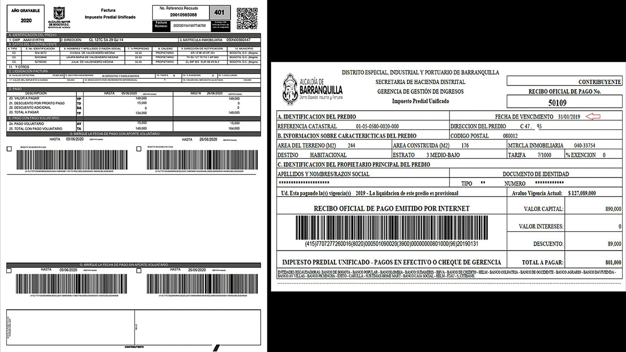 Formulario para pago predial