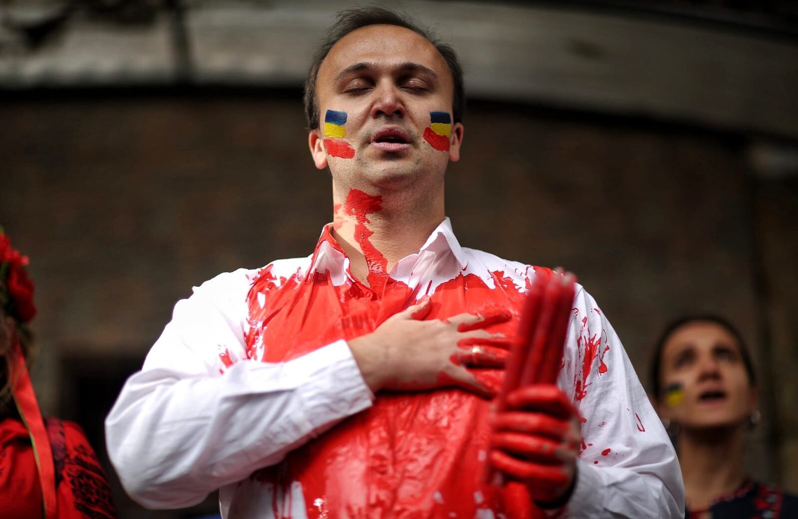 Protestas en la Embajada de Rusia en Bogotá, Ciudadanos de Ucrania