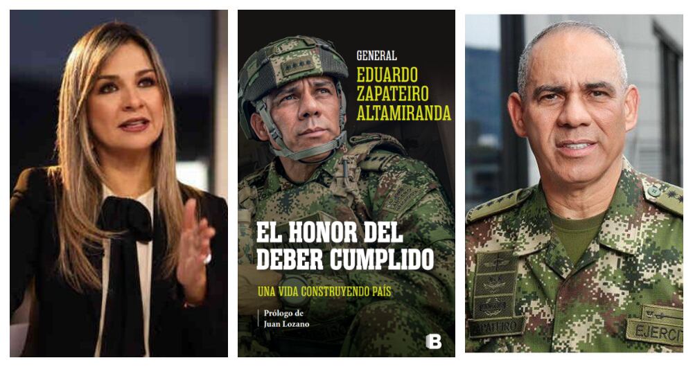 Vicky Dávila, directora de SEMANA, y el general (r) Eduardo Zapateiro, excomandante del Ejército