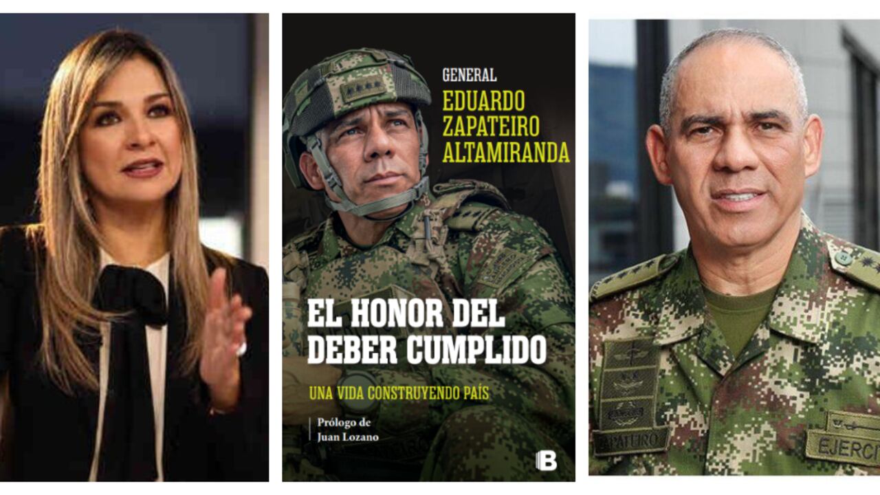 Vicky Dávila, directora de SEMANA, y el general (r) Eduardo Zapateiro, excomandante del Ejército