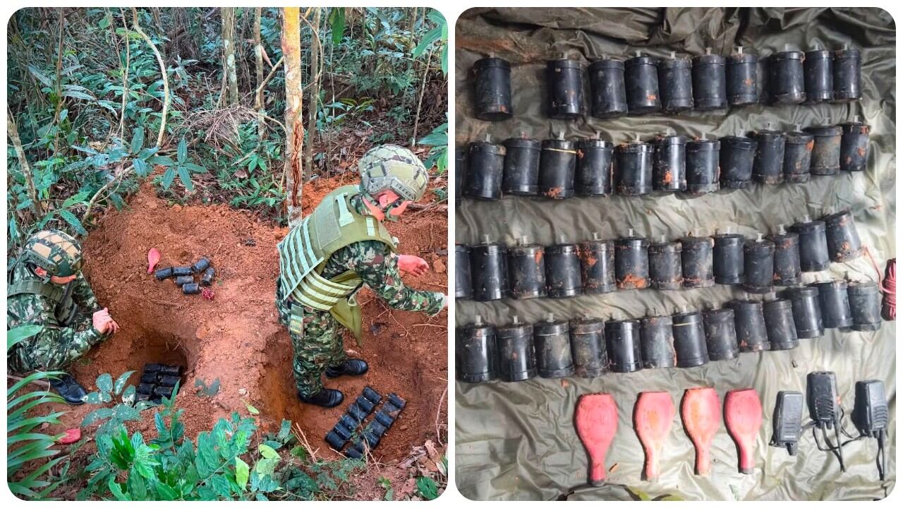 Hallaron depósito ilegal delas disidencias de las Farc en el departamento de Caquetá.