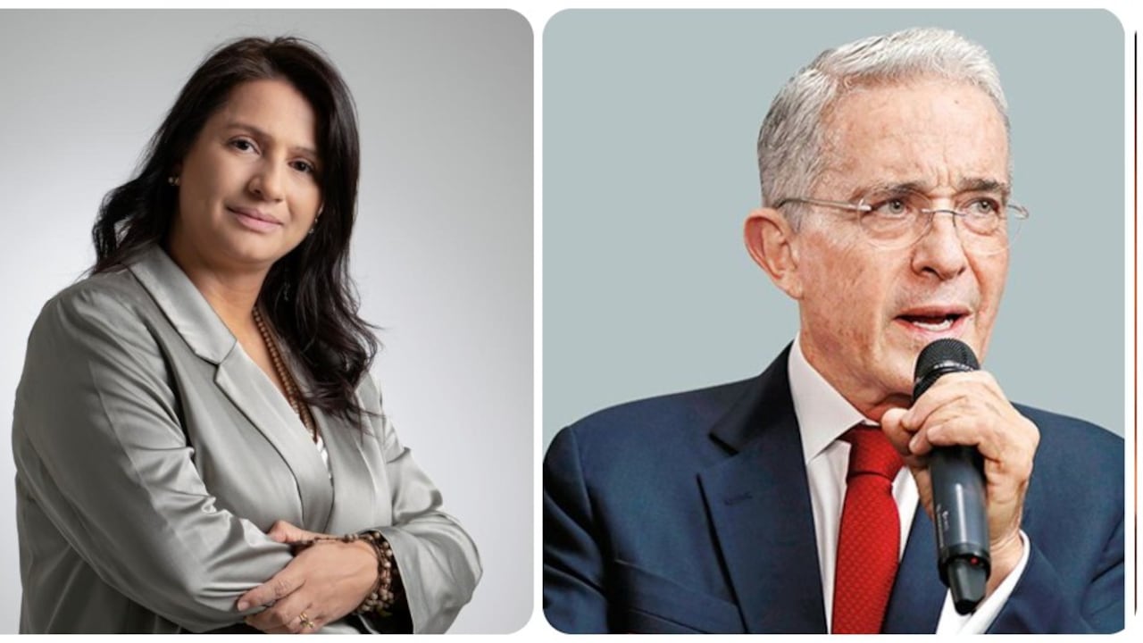 Paola Holguín y Álvaro Uribe.