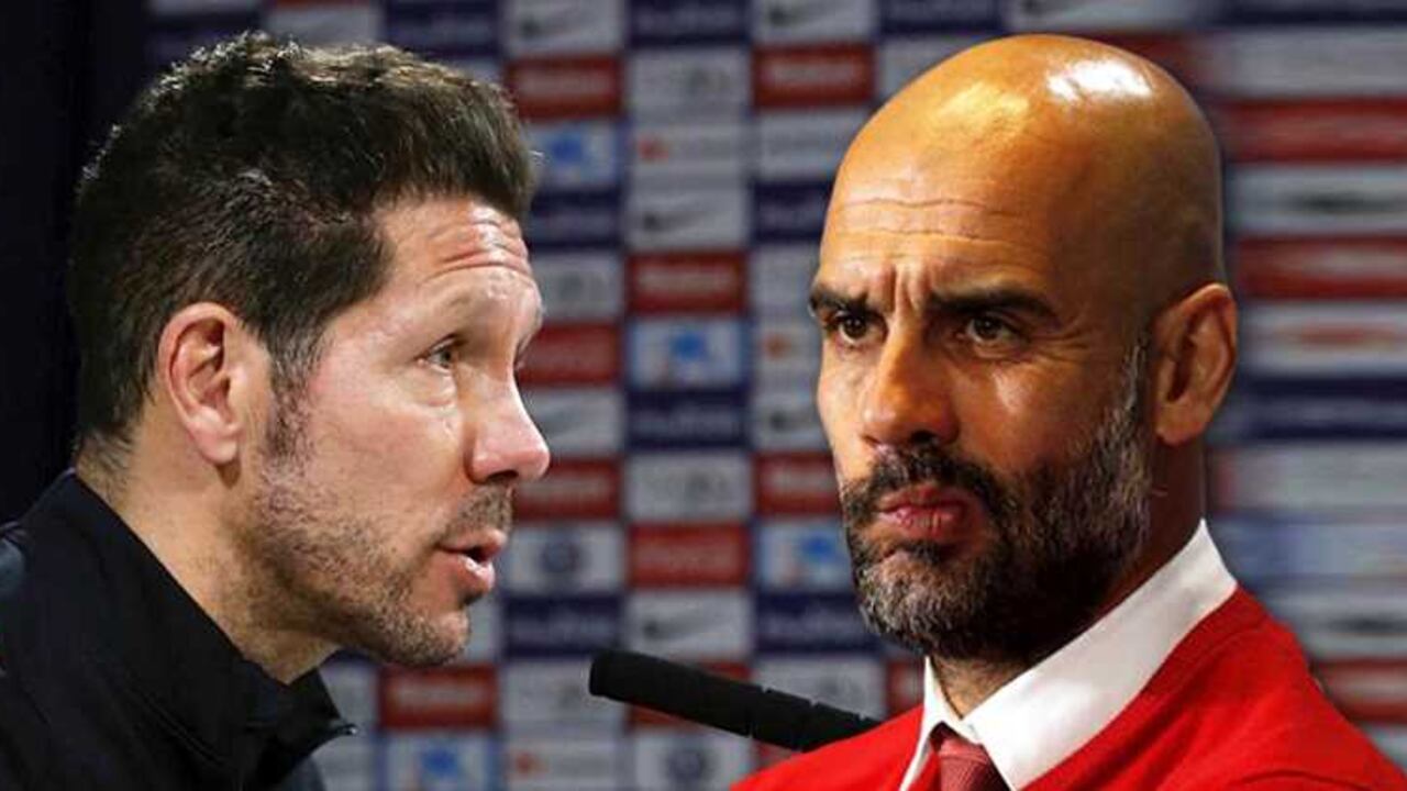 Diego Simeone (izq) está entre los mejores técnicos del mundo.