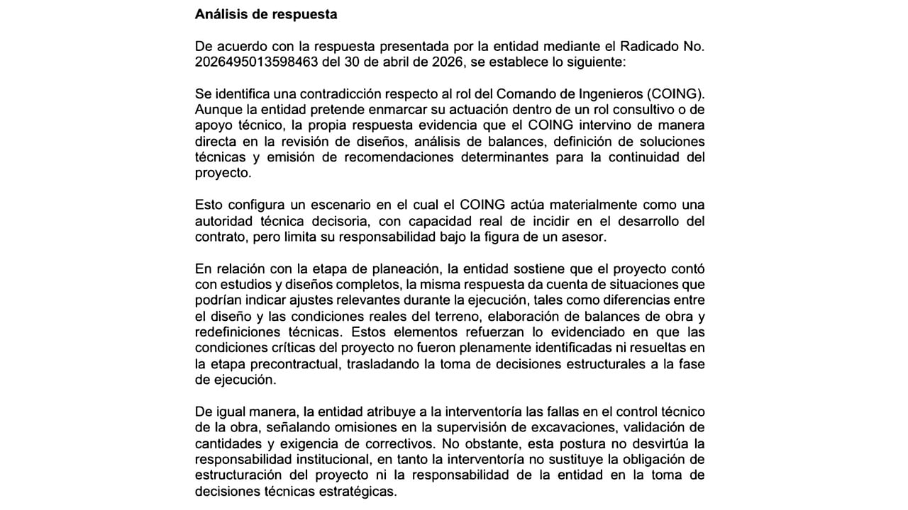 Desastre en contratos