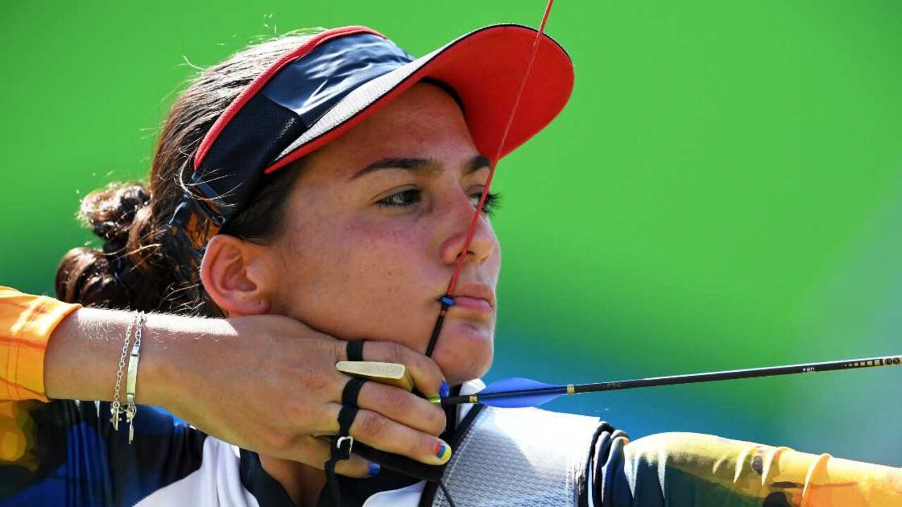 Carolina Aguirre, debutante de Colombia. Jewel Samad/ AFP