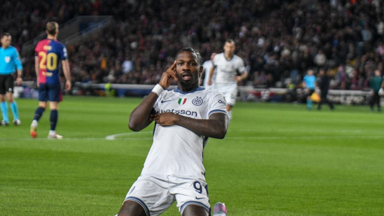 Marcus Thuram delantero del Inter de Milán, autor de un golazo en las semifinales de la Champions ante el Barcelona