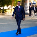 El primer ministro español, Pedro Sánchez, llega a la Cumbre Europea en Granada, España, el jueves 5 de octubre de 2023. Unos 50 líderes europeos se reunirán el jueves en Granada, en el sur de España, para enfatizar que apoyan a Ucrania, en un momento en que parece que Occidente está resuelto. algo debilitado. El presidente ucraniano, Volodymyr Zelenskyy, estará allí para escucharlo. (Foto AP/Manu Fernández)