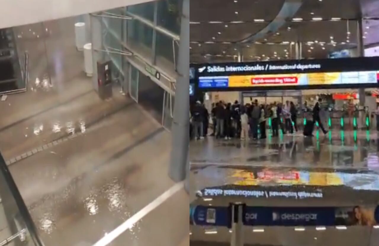 Las lluvias afectaron al Aeropuerto el Dorado.