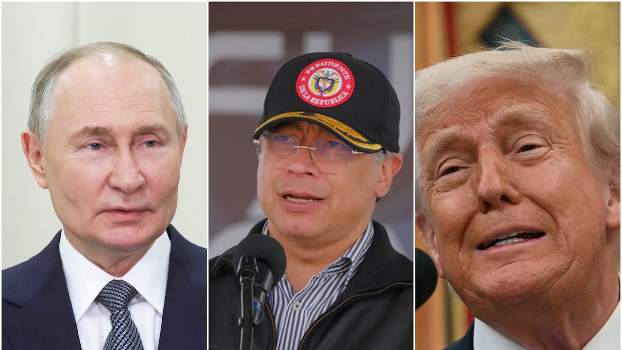 Gustavo Petro, Vladimir Putin y Donald Trump