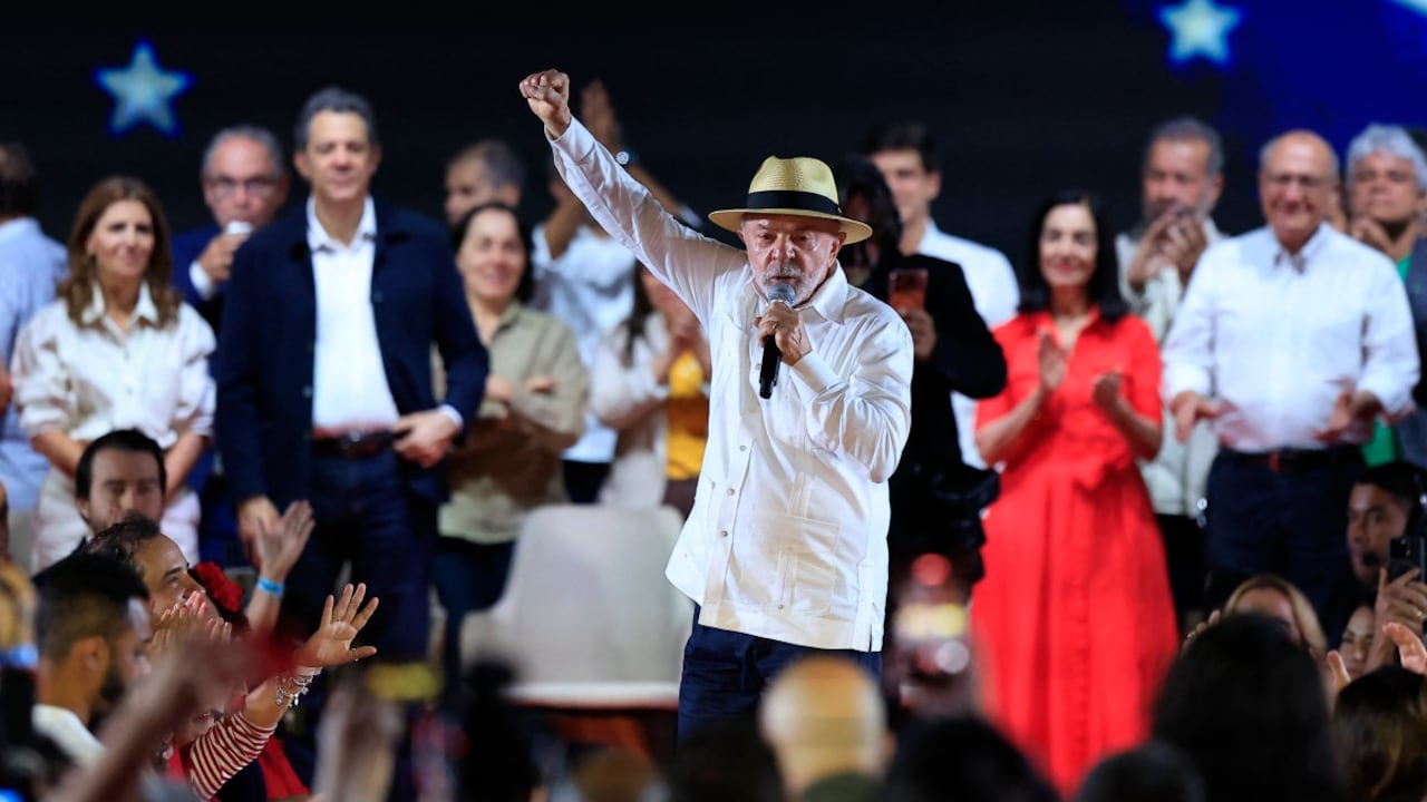 El presidente de Brasil, Luiz Inácio Lula da Silva, intervino durante la convención nacional del Partido de los Trabajadores en São Paulo.