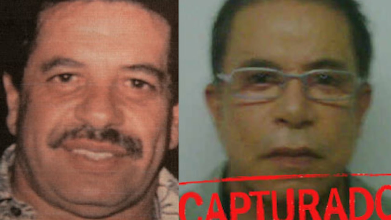 La imagen de la izquierda era hasta hace poco la que se conocía de Carlos Rentería, alias ‘Beto’. Al momento de su captura la semana pasada, mostró el efecto de varias cirugías plásticas.