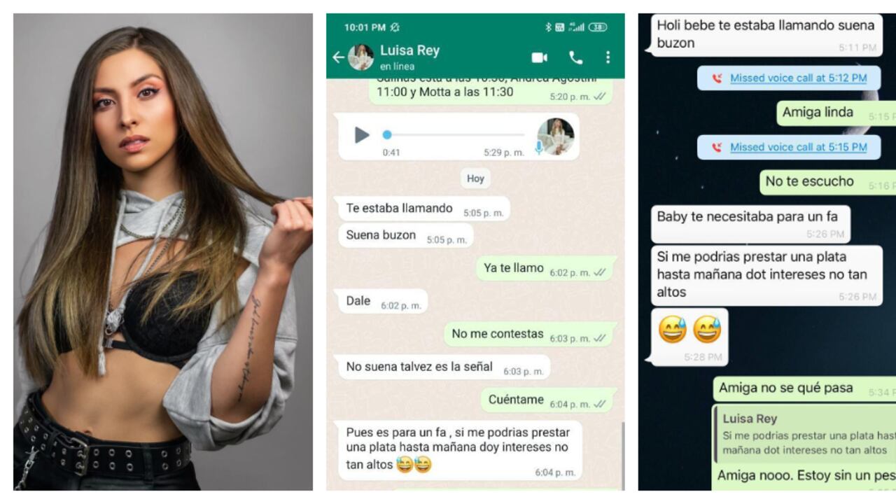 Los estafadores escribieron a los contactos de Luisa para pedirles dinero.