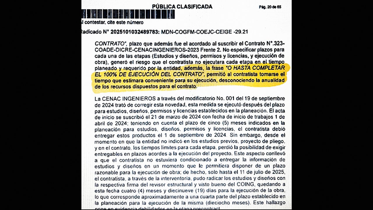 La Inspección del Ejército calificó como un “patrón de graves irregularidades” cuatro millonarios contratos que estuvieron a cargo del Comando de Ingenieros. 