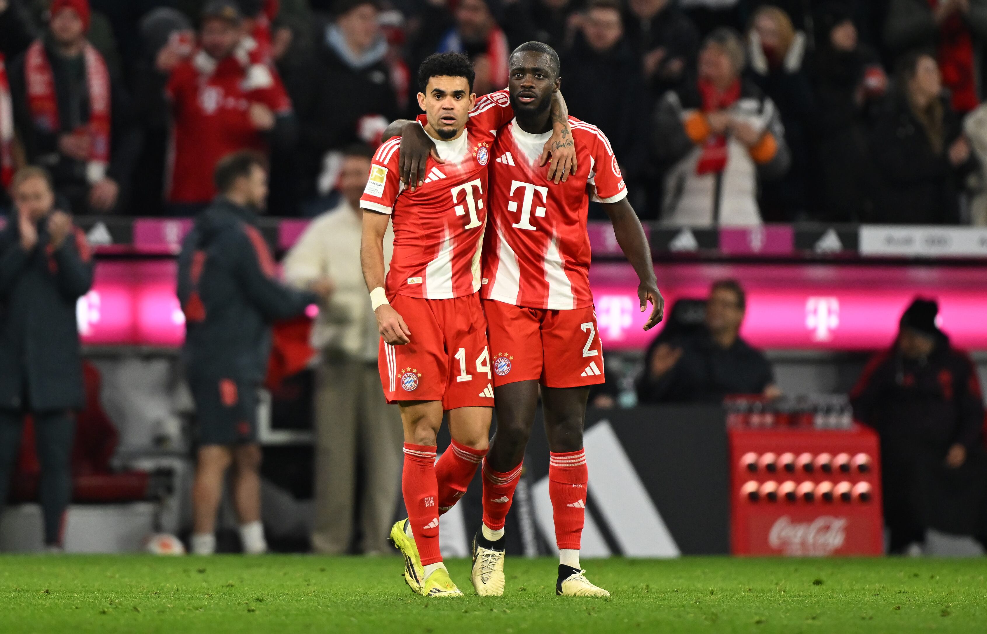 Luis Díaz y Upamecano juntos en Bayern Múnich.