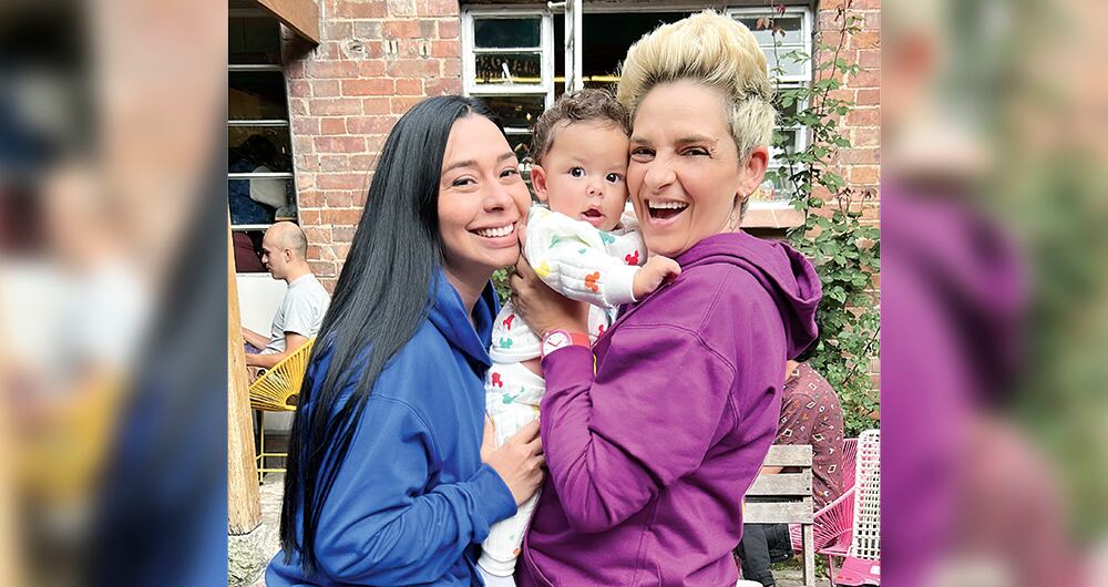 Kelly Barrios, Tobías y Camila Chaín.