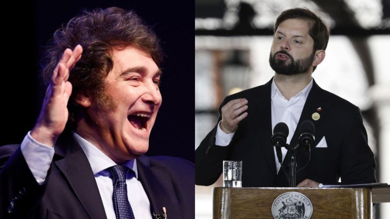 Javier Milei, nuevo presidente de Argentina y Gabriel Boric, presidente de Chile.