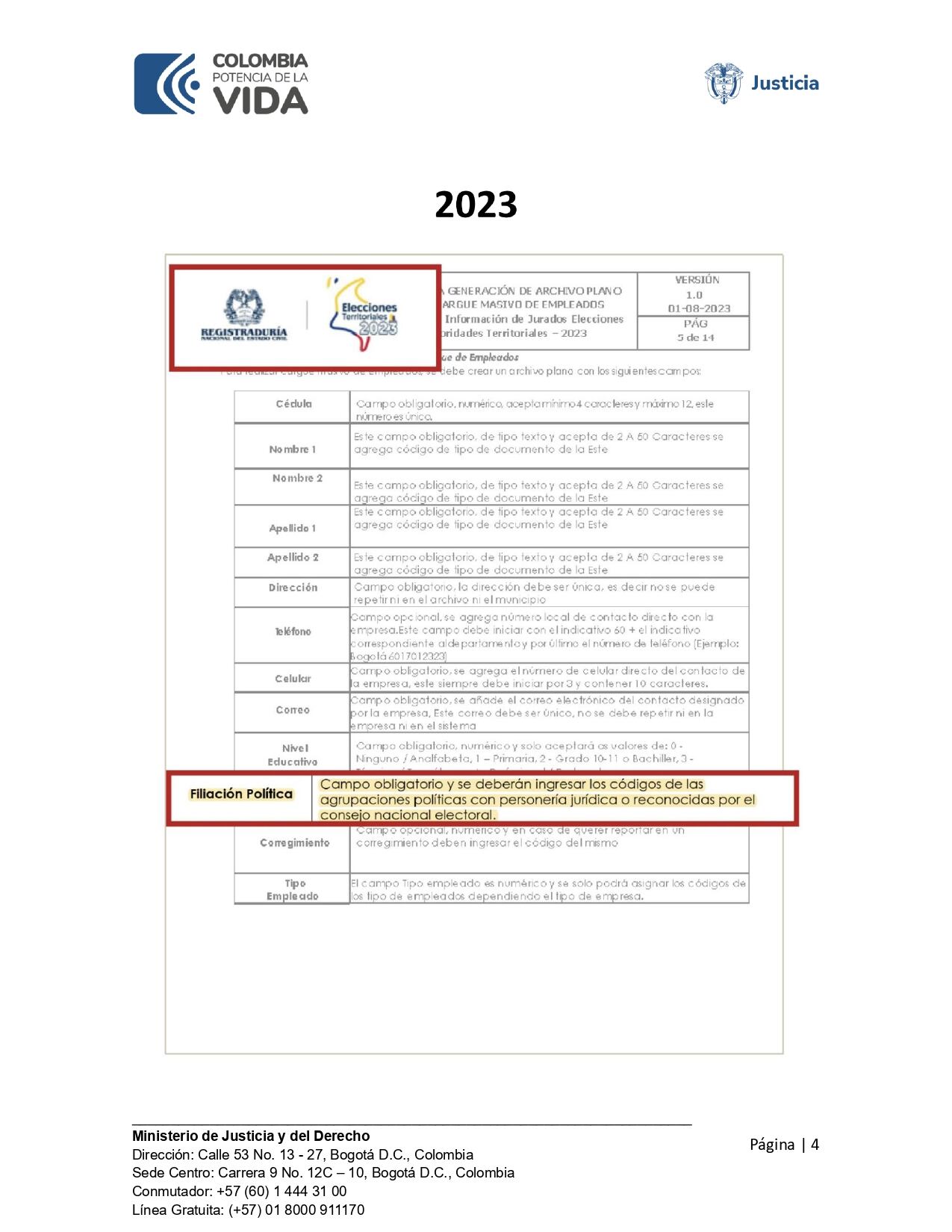 MinJusticia aclara por qué pidió a contratistas revelar su filiación política: “fue por solicitud de la Registraduría”. ¿Para qué?