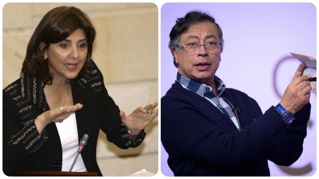 María Ángela Holguín y Gustavo Petro.