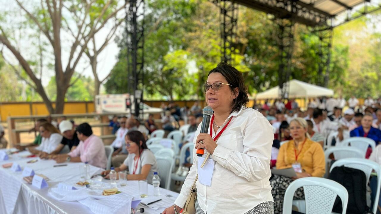 La directora ejecutiva de Gestarsalud, Carmen Eugenia Dávila, en Arauca.