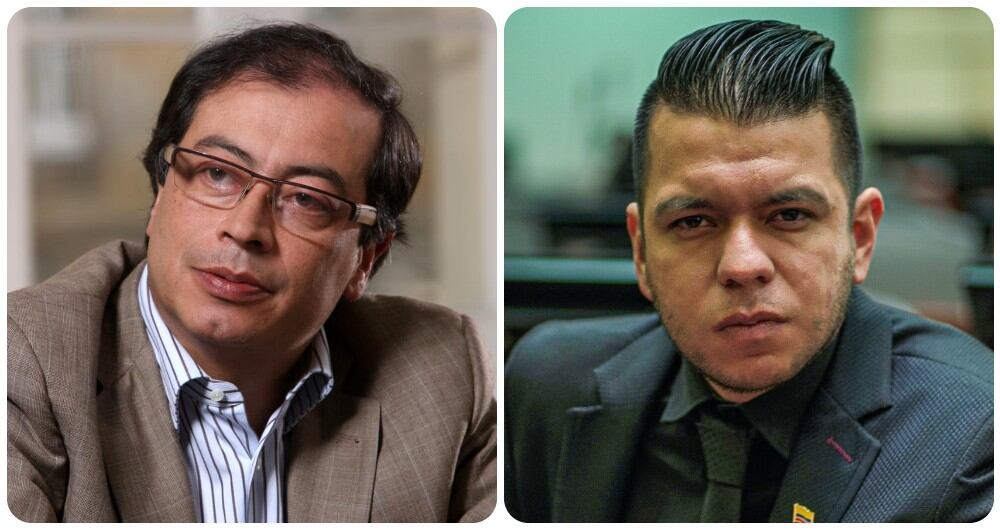 Gustavo Petro y el senador Jota Pe Hernández.