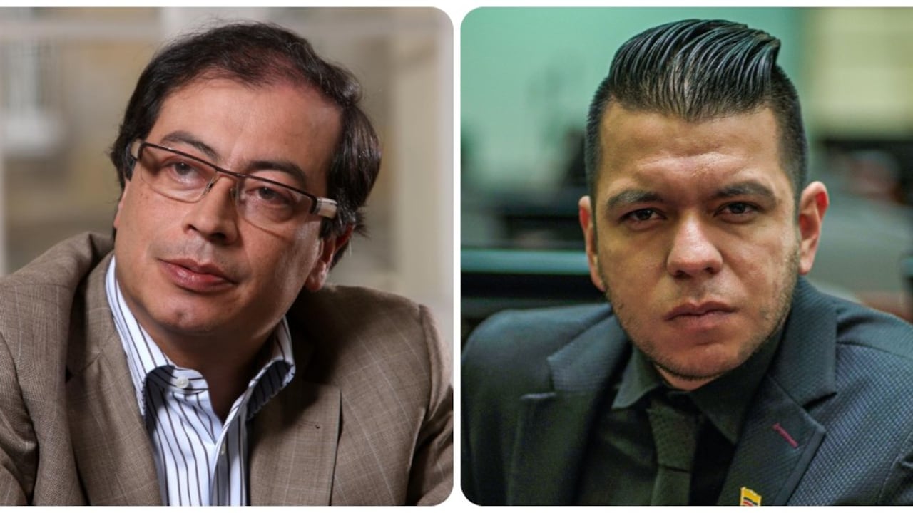 Gustavo Petro y el senador Jota Pe Hernández.