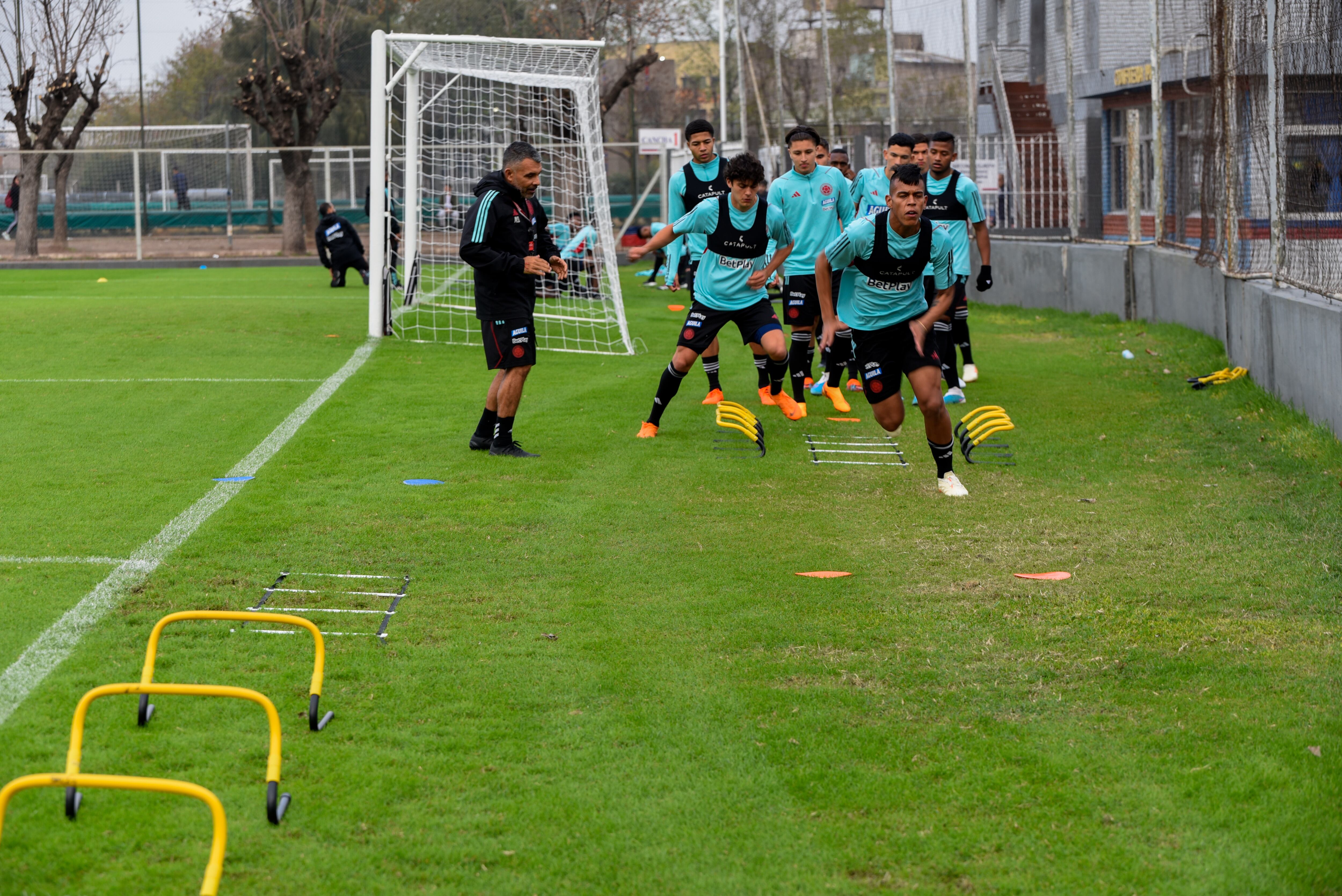 Entrenamiento de la Selección Colombia sub 20 en el mundial de Argentina.