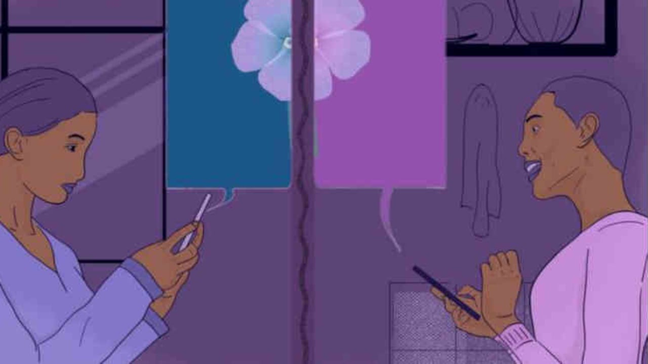 La violeta azul es una metáfora para referirse al amor lésbico. Ilustración: George Wafula