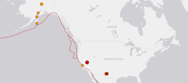 Se presentaron algunos sismos en Estados Unidos en las últimas horas