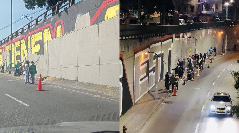 Murales borrados en Medellín.